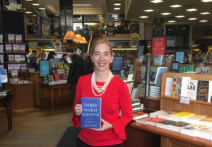 woman holding a book