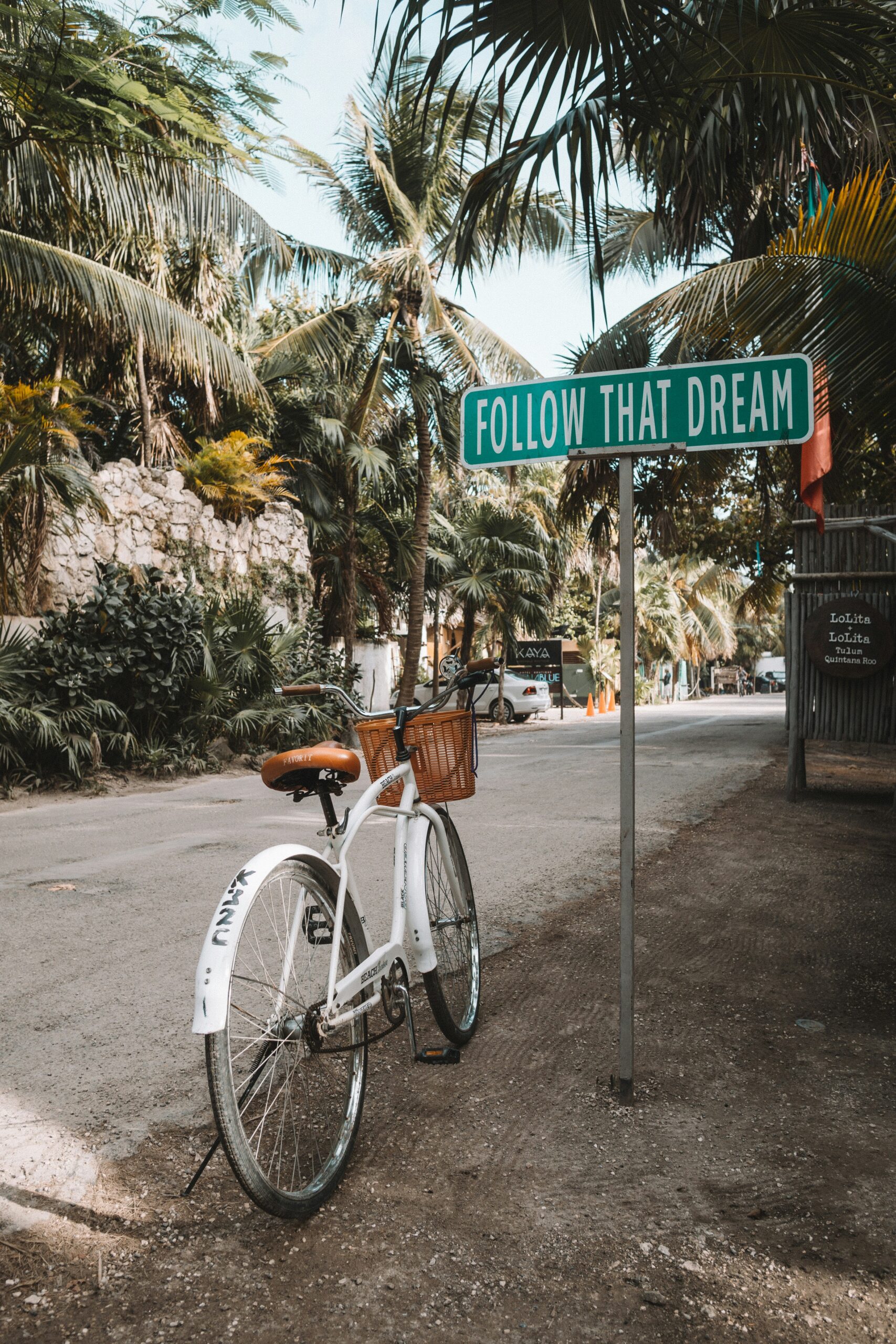 bike with follow your dreams